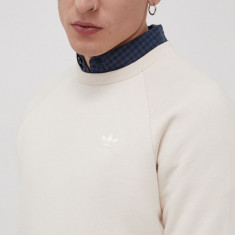 Adidas Originals Bluză HE9428 bărbați, culoarea crem, cu imprimeu