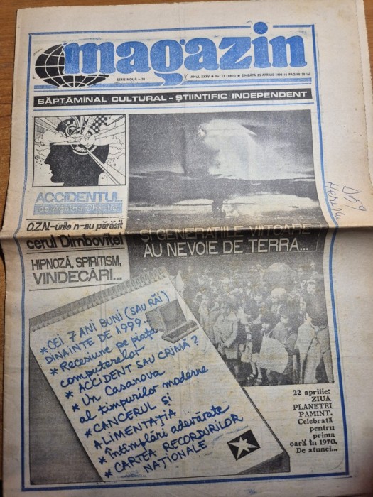 ziarul magazin 25 aprilie 1992