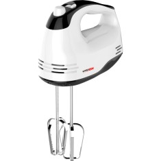 Mixer de mana Vision Chef VMM120A, 120 W, 5 viteze, Teluri inox, Alb/Negru