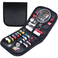 Set 72 piese ata si accesorii pentru cusut XYGK, borseta inclusa, multicolor
