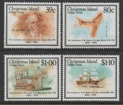 Christmas Island 1989 - Sir John Murray, serie neuzata foto