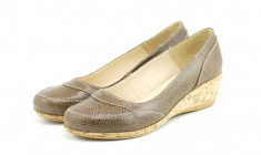 Pantofi dama casual din piele naturala, cu platforme - ROVI37CF foto