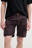 Alpha Industries pantaloni scurți Crew Short culoarea violet, 176203