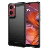 Husa carbon pentru motorola moto g05 / e15, tech protects, negru