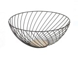 Cos decorativ pentru fructe din metal, negru, Oem