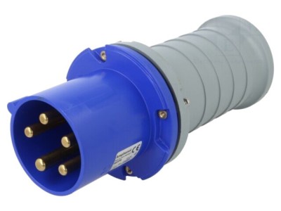 Conector alimentare AC trifazate AMPHENOL IP&amp;amp;S 63A 250V mufă tată 5 pini IP44 foto