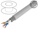 Cablu S/FTP Cat6 Cu PVC Gri