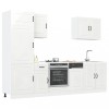 Set dulap de bucătărie 7 piese &bdquo;Kalmar&rdquo; alb lucios Lemn