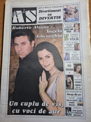 ziarul formula as 14 - 21 februarie 2000 - angela gheorghiu , cristian tudor popescu , formatia antract foto