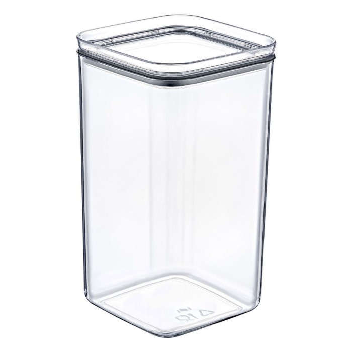 Recipient Depozitare Alimente, Model Transparent, Plastic, Capacitate 0,25L, 6x6x11cm