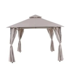 Pavilion CORT Umbrela Cadru Metal Gradina Terasa Curte Evenimente Bej + Pereti Laterali 3x3x2.8 M + Livrare GRATUITA !
