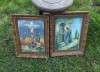 Set doua litografii vechi religioase