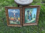 Set doua litografii vechi religioase