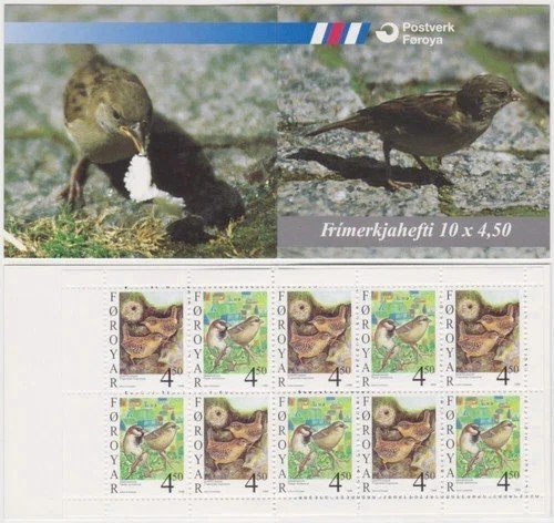 Foroyar Feroe Danemarca MNH 1999 - pasari - carnet