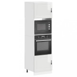 vidaXL Dulapuri Cuptor 2 buc Porto Alb Lucios 60x57x207cm Lemn Bucatarie Modulara Ajustabile