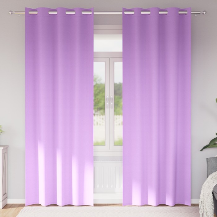vidaXL Perdele cu perdele 2 pcs Violet 260 x 140 cm Poliester