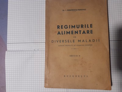 REGIMURILE ALIMENTARE IN DIVERSELE MALADII-DR.I.DUMITRESCU POPOVICI. foto