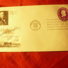 Plic FDC 1958 SUA Benjamin Franklin -4C