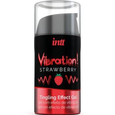 INTT - POWERFUL INTIMATE STIMULANT LIQUID VIBRATING GEL STRAWBERRY 15 ML foto