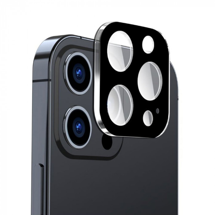 Folie de protectie camera iPhone 15 Pro 15 Pro Max Mocolo Negru