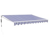 Cumpara ieftin Copertina automata retractabila, albastru si alb, 3,5x2,5 m
