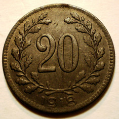 7.050 AUSTRIA WWI 20 HELLER 1918 XF