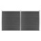 vidaXL Set de panouri de gard, negru, 353 x 186 cm, WPC
