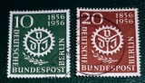 Cumpara ieftin Berlin 1956 embleme, ramura de laur , serie 2v stampilata, Stampilat