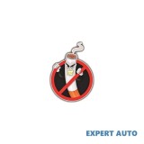 Sticker Auto No Smoking XL-04 kwmobile, 200x45cm, PVC Autocolant, Alb/Negru/Gri/Rosu, Rezistent Zgarieturi, Abstract
