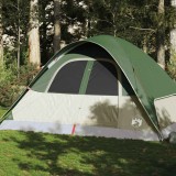 VidaXL Cort de camping cupolă pentru 6 persoane, verde, impermeabil