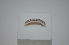 INEL AUR galben si alb 18K + 9 diamante = 0.63ct - Half Eternity - Deosebit !