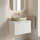 Dulap baie pentru lavoar Rea Core 60cm White