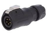 Conector circular mufă 12 02 tată PIN 5 aurit 5A