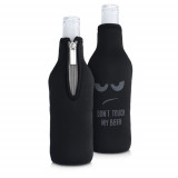 Set 2 Huse termice pentru sticle, 330 ml, Neopren, Negru, 54532.01, Kwmobile