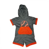 Set sport pentru copii Athletic Works culoare gri portocaliu 3-6 luni, Multicolor, Marime universala
