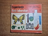 carte pentru copii - experiente fara laborator - din anul 1973