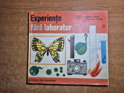 carte pentru copii - experiente fara laborator - din anul 1973 foto