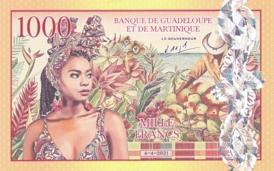 Bancnota Guadelupa si Martinica 1.000 Franci 2021 - UNC ( fantezie; polimer - vezi descriere ) foto