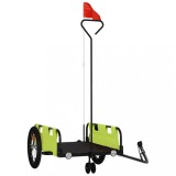 Cumpara ieftin Remorca de bicicleta, verde, textil oxford si fier