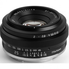 Obiectiv TTArtisan 25mm F2 negru pentru Fuji FX