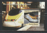 Guinea Bissau 2001 - Trenuri Eurostar NEDANTELATA S/S 1v MNH, Nestampilat
