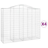 Cumpara ieftin Cosuri gabion arcuite 4 buc, 200x50x160/180 cm, fier galvanizat