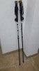 Set 2 Bete Trekking Aluminiu, Antishock, Extensibile 135cm, Baston Sprijin Munte, Ergonomice, Curea Fleece Reflectorizanta