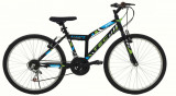 Bicicleta MTB Tec Strong, culoare negru/verde, roata 26&quot;, cadru din otel PB Cod:222637000304