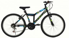 Bicicleta MTB Tec Strong, culoare negru/verde, roata 26&amp;quot;, cadru din otel PB Cod:222637000304 foto