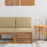 vidaXL Canapea Medie pentru Exterior Lemn Solid de Acacia natural 900493