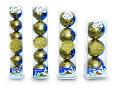 Set 4 globuri 70mm albastre decor Tamisse foto