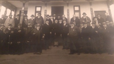 Fotografie interbelica adunare membri Partidul Liberal foto