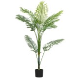 HOMCOM Palmă Artificială Areca &icirc;naltă de 150 cm, Plantă Falsă Realistă pentru Interioare cu Vas, Decorațiune pentru Casă și Birou, Verde | Aosom Roman