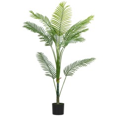HOMCOM Palmă Artificială Areca &icirc;naltă de 150 cm, Plantă Falsă Realistă pentru Interioare cu Vas, Decorațiune pentru Casă și Birou, Verde | Aosom Roman